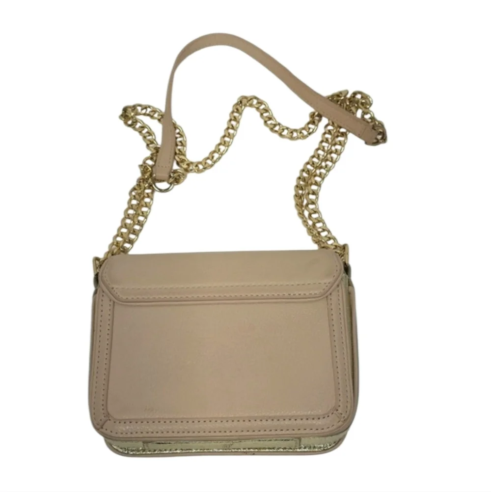 Tory Burch Peach/Gold Leather‎ Duet Chain Shoulder Bag
